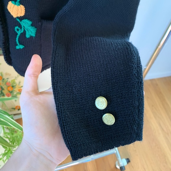 [SOLD ETSY] Vintage Pumpkin Halloween Cardigan - Picture 5 of 7